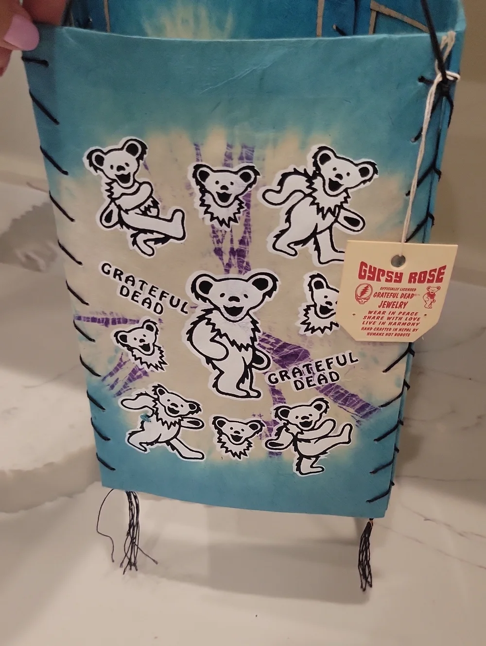 Grateful Dead Blue Dancing Bears Hanging Wall Lantern